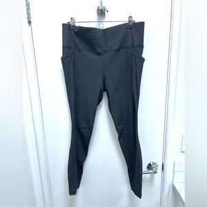 Athleta Salutation Stash Pocket II Rib 7/8 Tight Size XL Tall Black